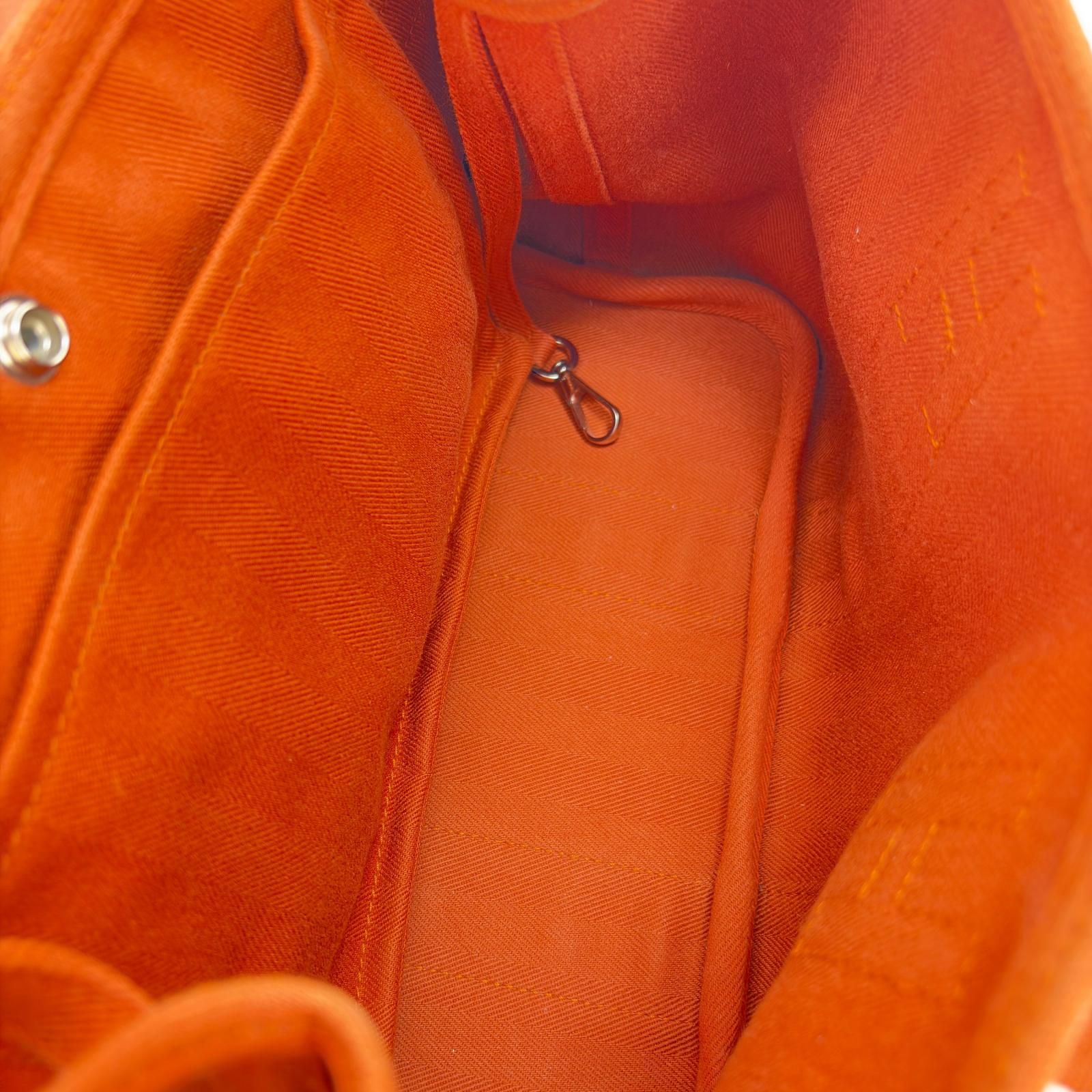 HERMES エルメス ヴァルパライソPM オレンジ/SV ハンドバッグ