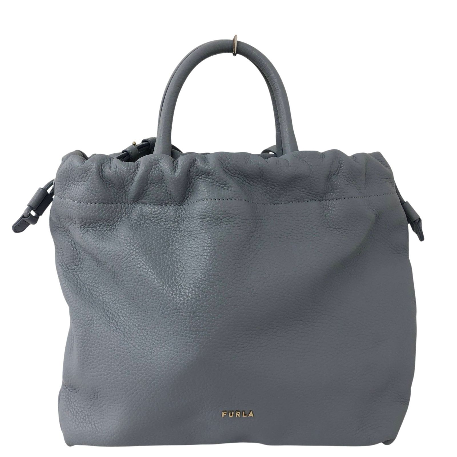 美品/FURLA/フルラ/バッグ/ハンドバッグ/巾着タイプ/２WAY/ブルー/RS2284