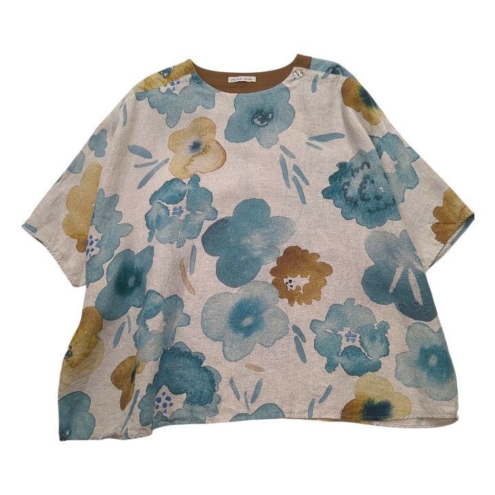 美品】パラスパレス ヌメ nume リネン フラワープリント シャツ