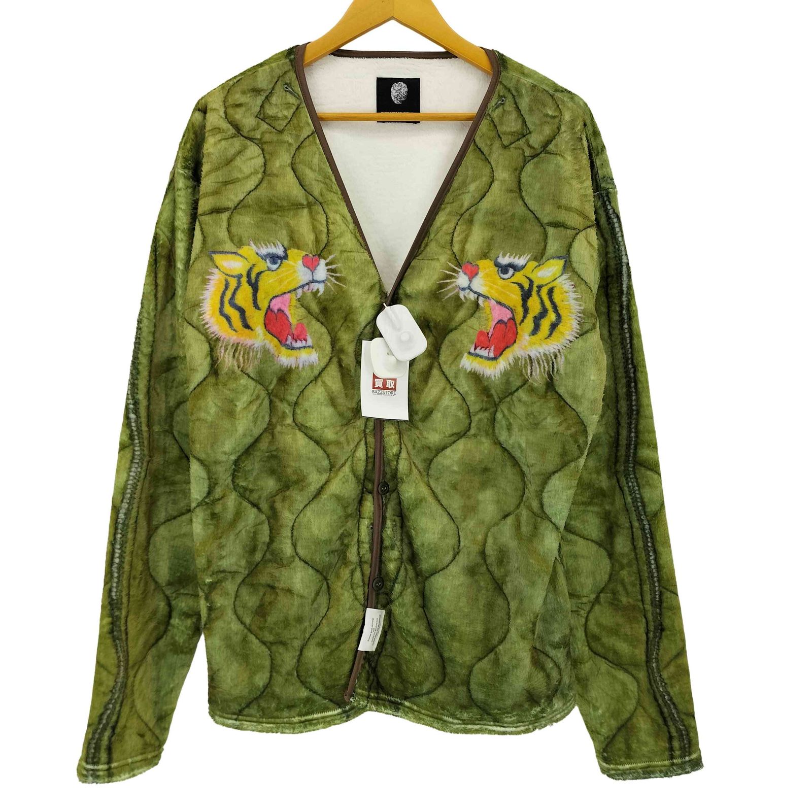 トーキングアバウトザアブストラクション TALKING ABOUT THE ABSTRACTION 25AW SOUVENIR PRINT CARDIGAN スーベニア転写フリースカーディガン メンズ JPN：M