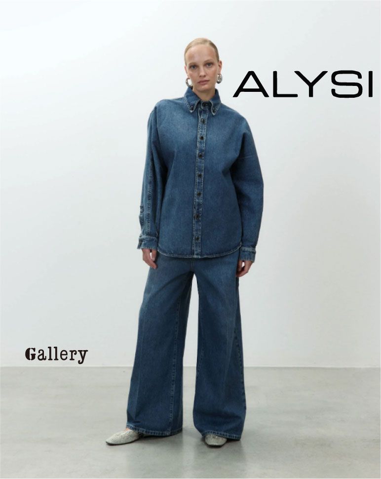 【未使用・新品】【公式正規取扱い】ALYSI(アリジ) デニムシャツ オーバーシャツ ブルーデニム インポート