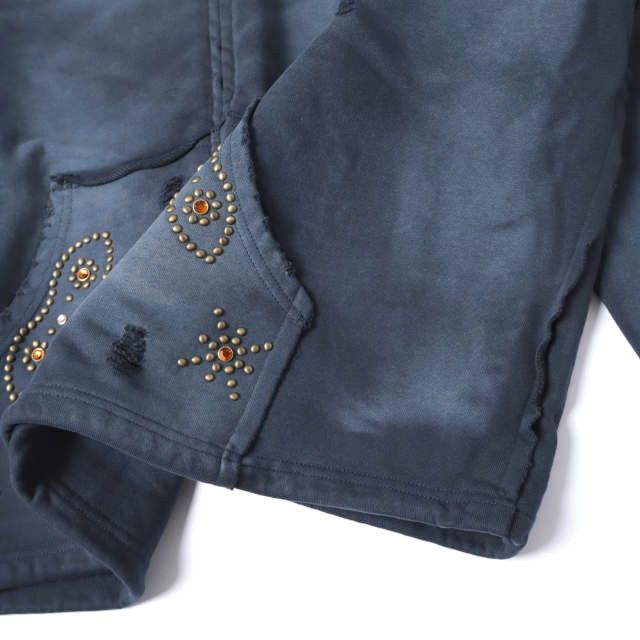 Danke Schon ダンケシェーン 26SS STUDS SWT ZHD スタッズ スウェットジップアップパーカー 250932 L NAVY L.H.P. 裏毛 トップス【中古】【Danke Schon】 Danke Schon ダンケシェーン 26SS STUDS SWT ZHD スタッズ スウェット
