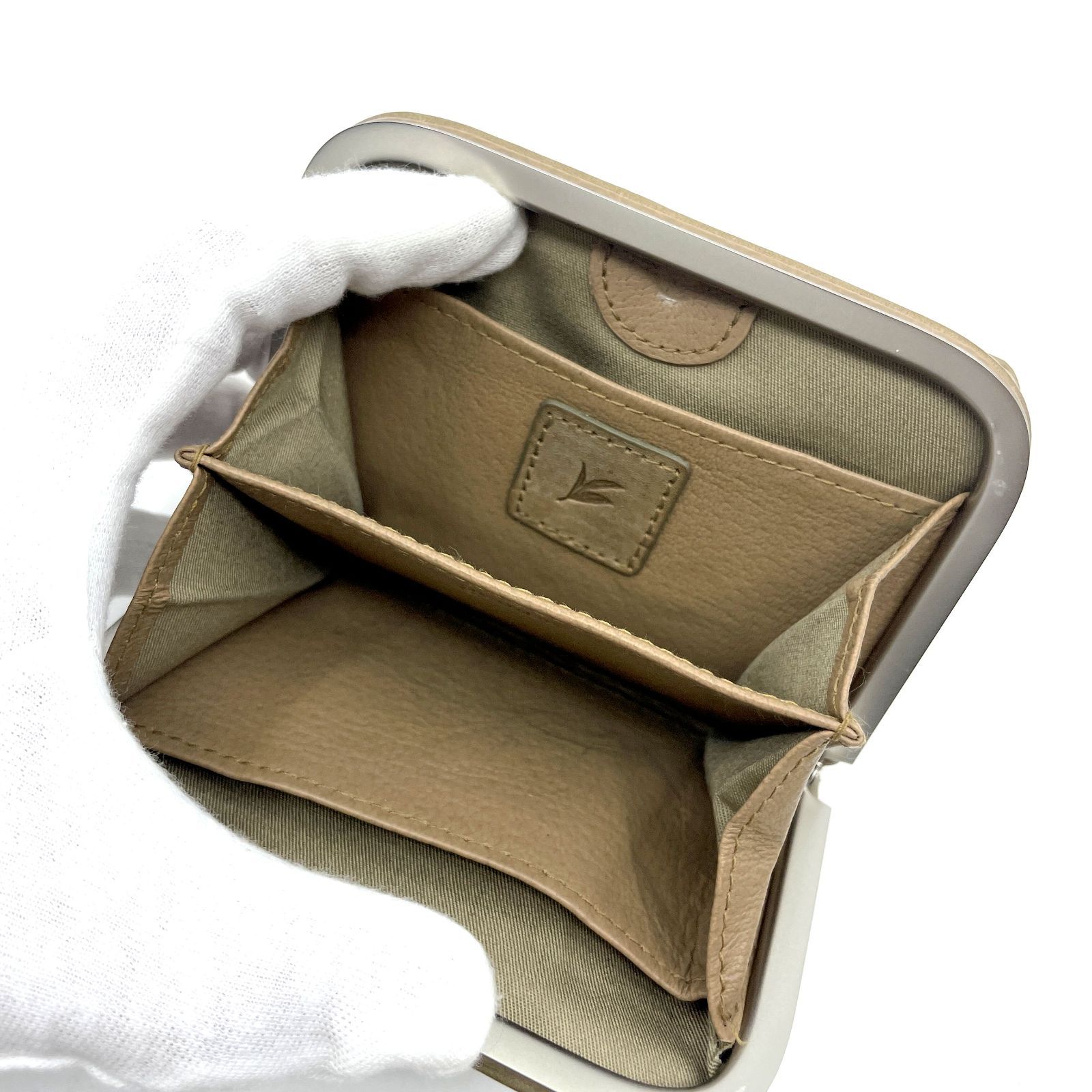 genten ゲンテン 二つ折り財布 グレー系 レザー - メルカリ