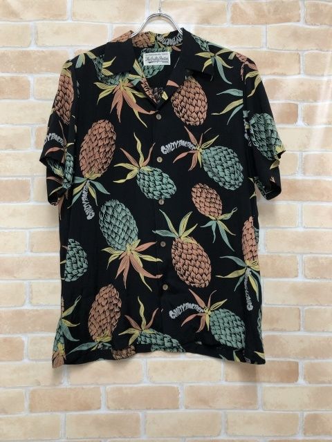 【中古】 WACKO MARIA ワコマリア パイナップル ハワイアン半袖シャツ ブラック M 111424872