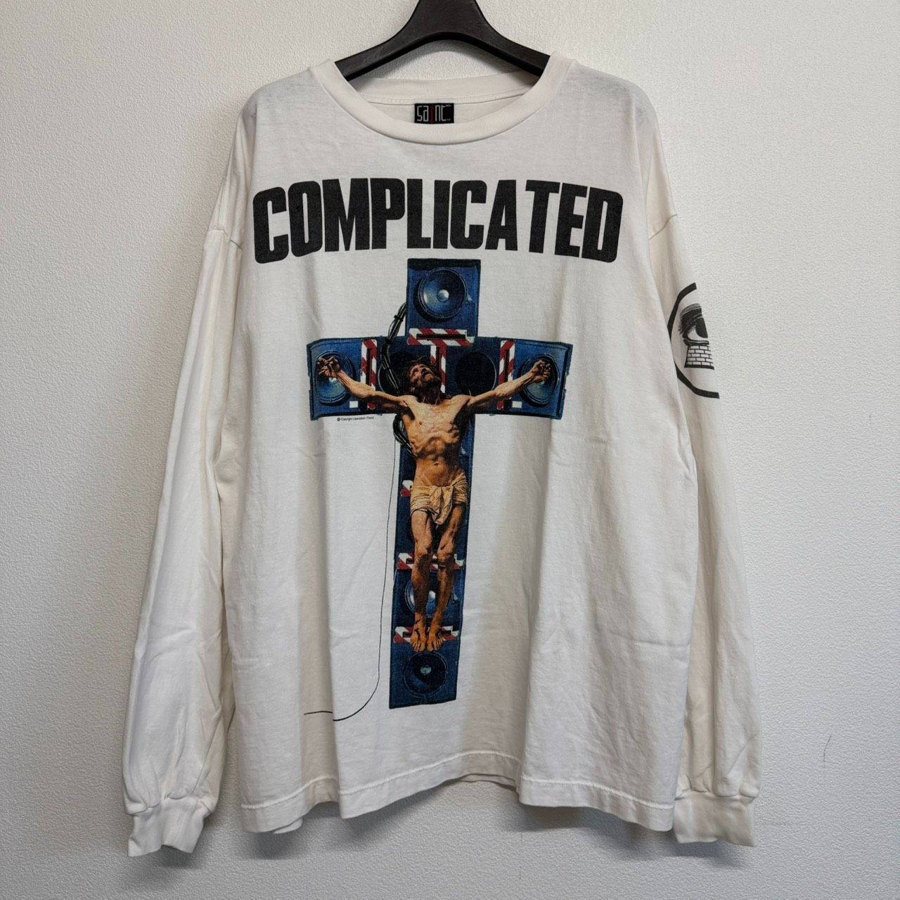 SAINT Mxxxxxx セントマイケル 河村康輔 コラボ 長袖Tシャツ ロンT 白