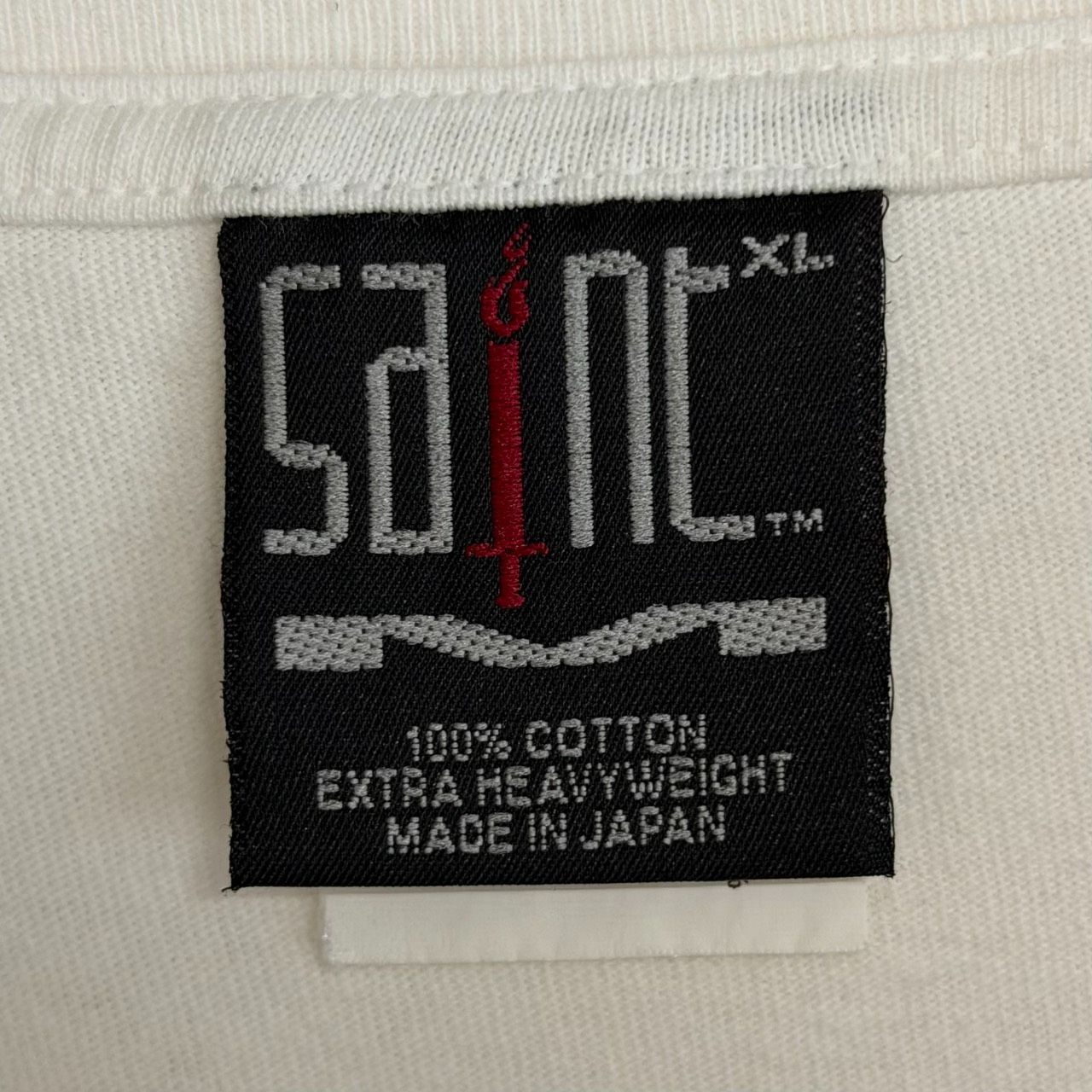 SAINT Mxxxxxx セントマイケル 河村康輔 コラボ 長袖Tシャツ ロンT 白