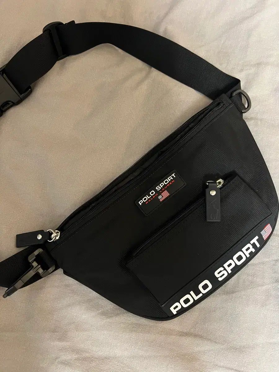 ポロ スポーツ ウェストバッグ 黒 クロスバッグ 新品