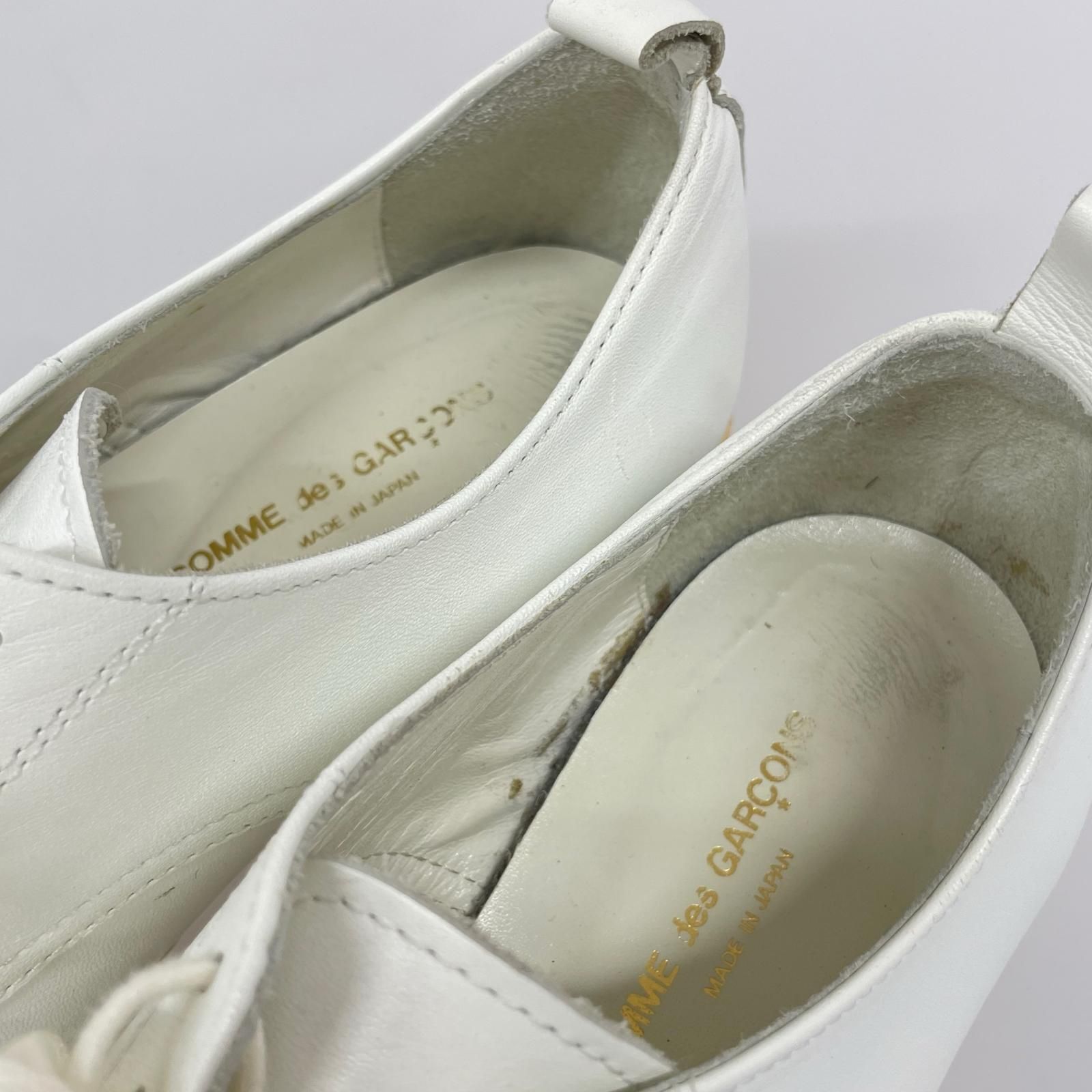 tricot COMME des GARCONS レザーシューズ ホワイト 23.5 - メルカリ