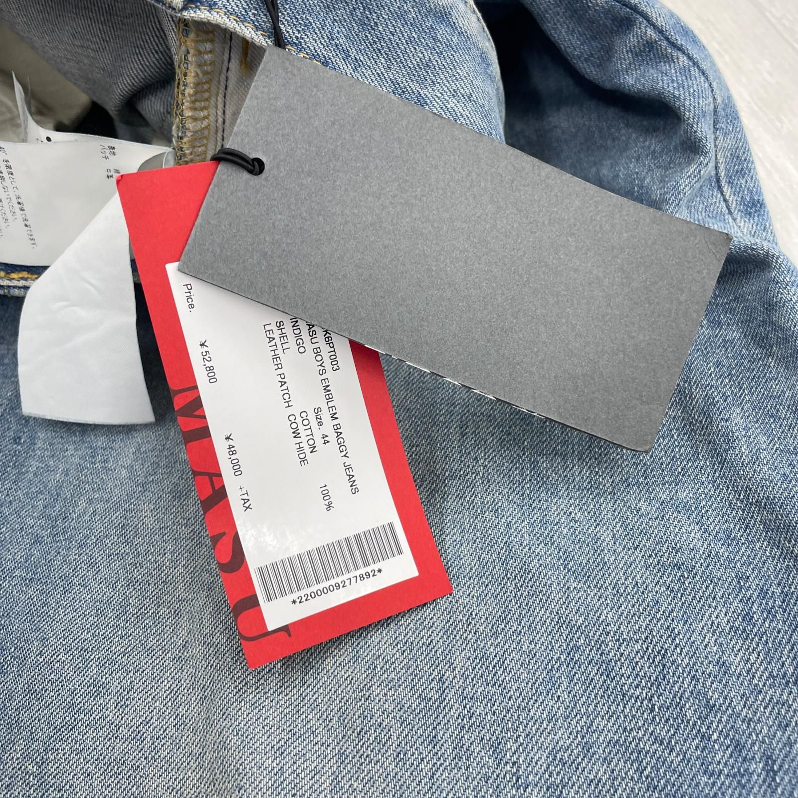 MASU BOYS EMBLEM BAGGY JEANS 44 インディゴ - メルカリ