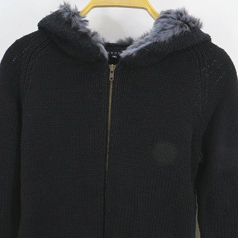 セオリー Theory 長袖 ニット ジャケット フーディ 2 黒系 ブラック