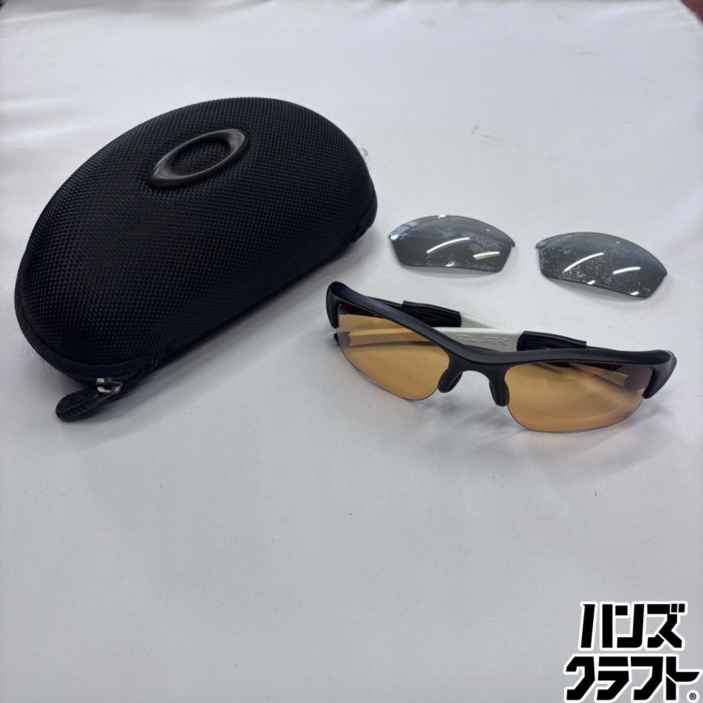 ◎【中古品】 OAKLEY オークリー FLAK サングラス ホワイト ブラック