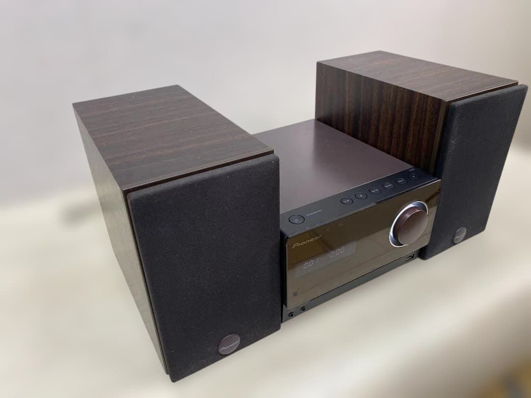 Pioneer X-CM32BT-T Bluetooth CDコンポ ミニコンポ USB FM AM オーディオ スピーカー ペア CD再生 Bluetooth接続 動作確認済 ブラウン 木目 260720-1