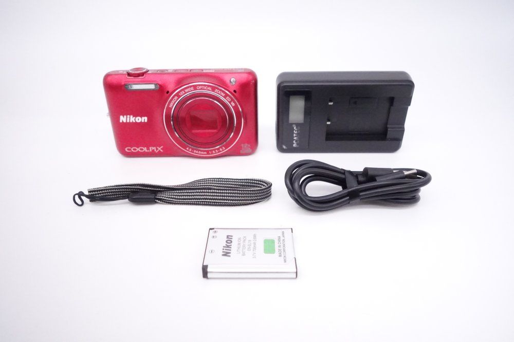 【美品】ニコン Nikon クールピクス S6600RD ラズベリーレッド [W2606041A]