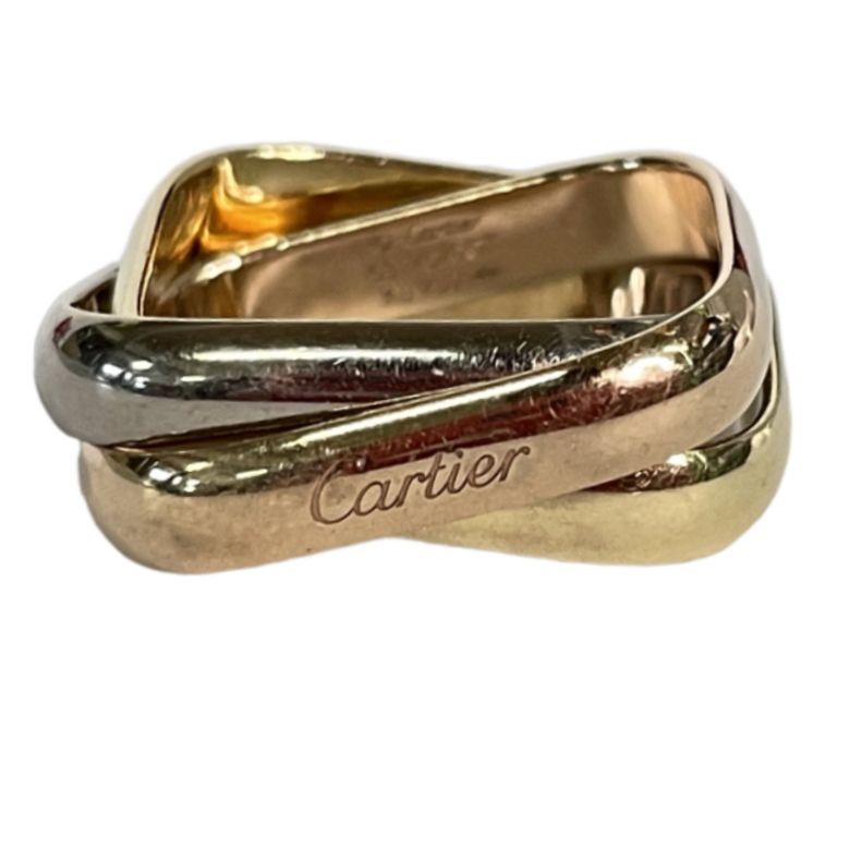 Cartier カルティエ トリニティー クッションリング クラシックモデル 3連リングK18 サイズ53 約13号 中古 T11406243