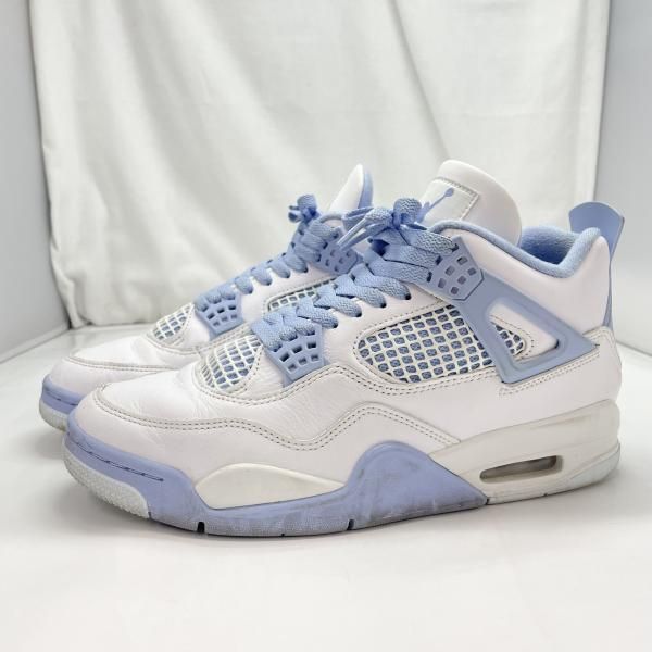 【中古】NIKE WMNS AIR JORDAN 4 RETRO Forget Me Not サイズ27.5cm HV0823-100 白 汚れあり[91]