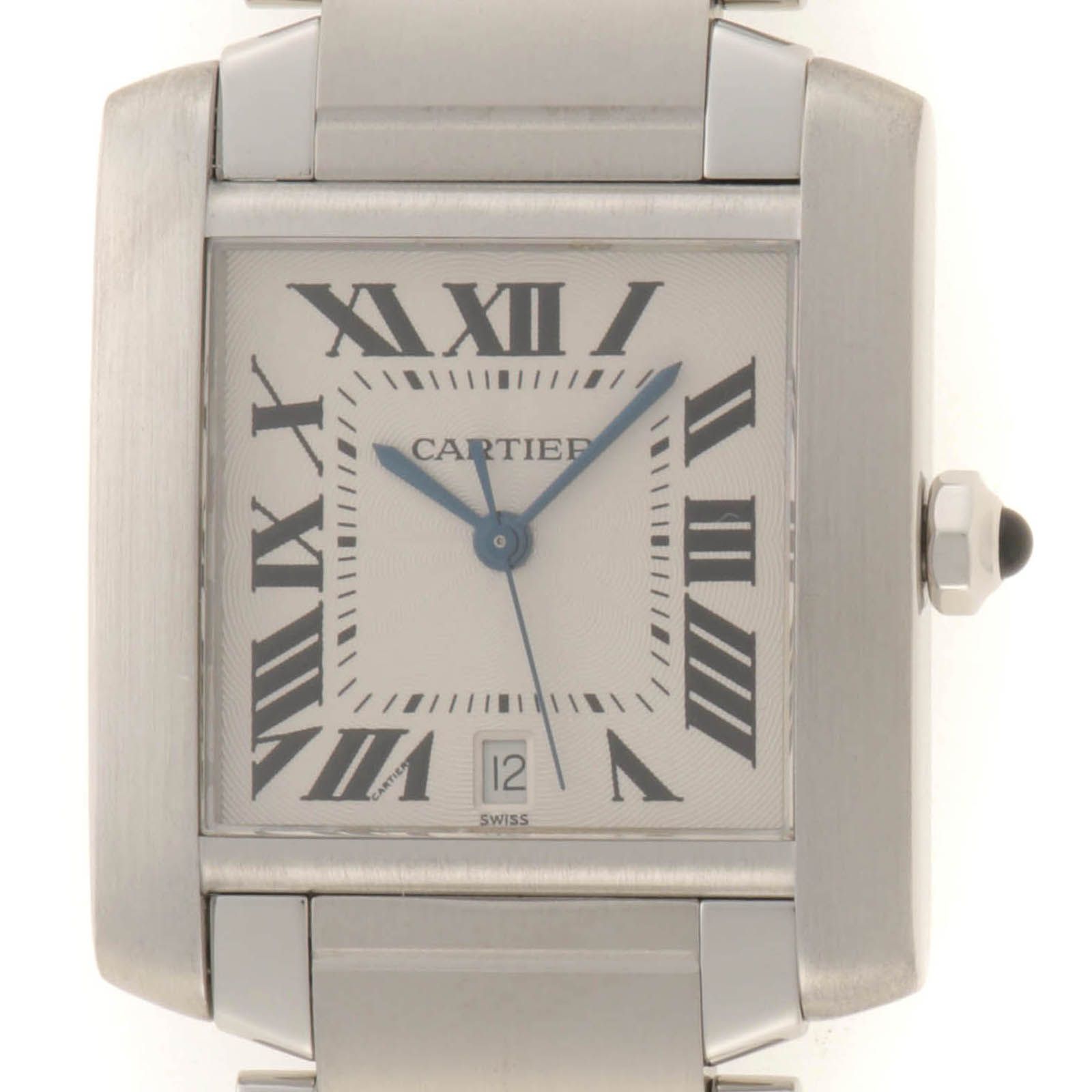 CARTIER カルティエ タンクフランセーズLM W51002Q3 腕時計 ステンレススチール シルバー 自動巻き ユニセックス【中古】432 2148104125835