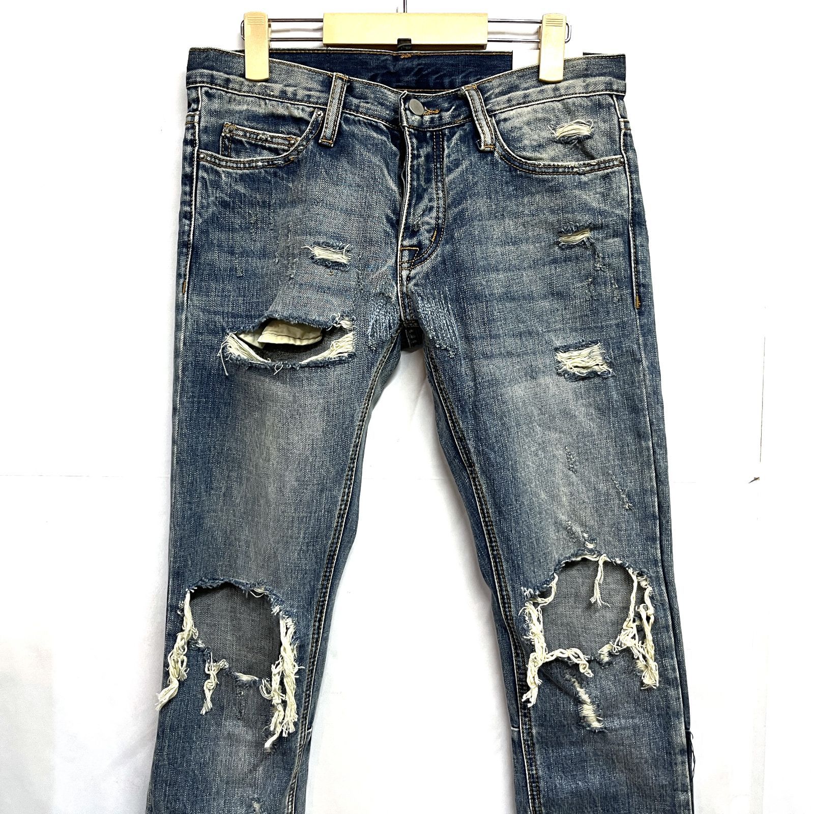 ミニマル mnml 29インチ mnml ダメージデニムパンツ サイズ29 着画あり 
