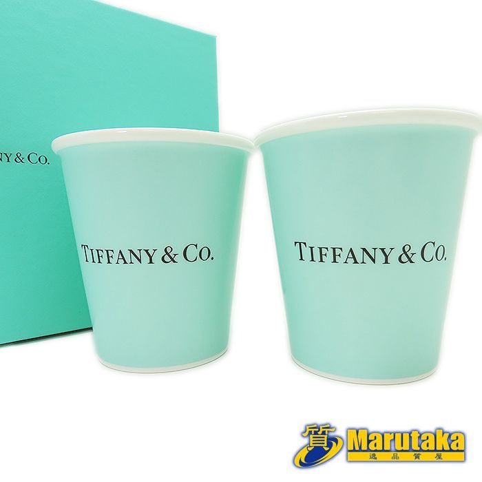 未使用品 【 ティファニー 】 コーヒーカップ 2個セット ボーン