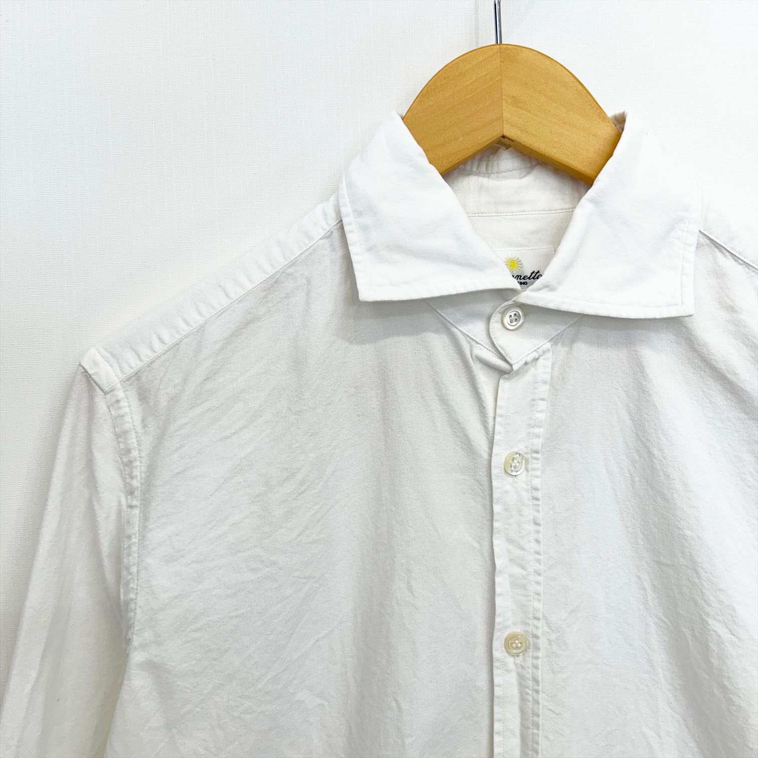 GIANNETTO VINCI FIT ジャンネット オックスフォード 長袖 シャツ 白