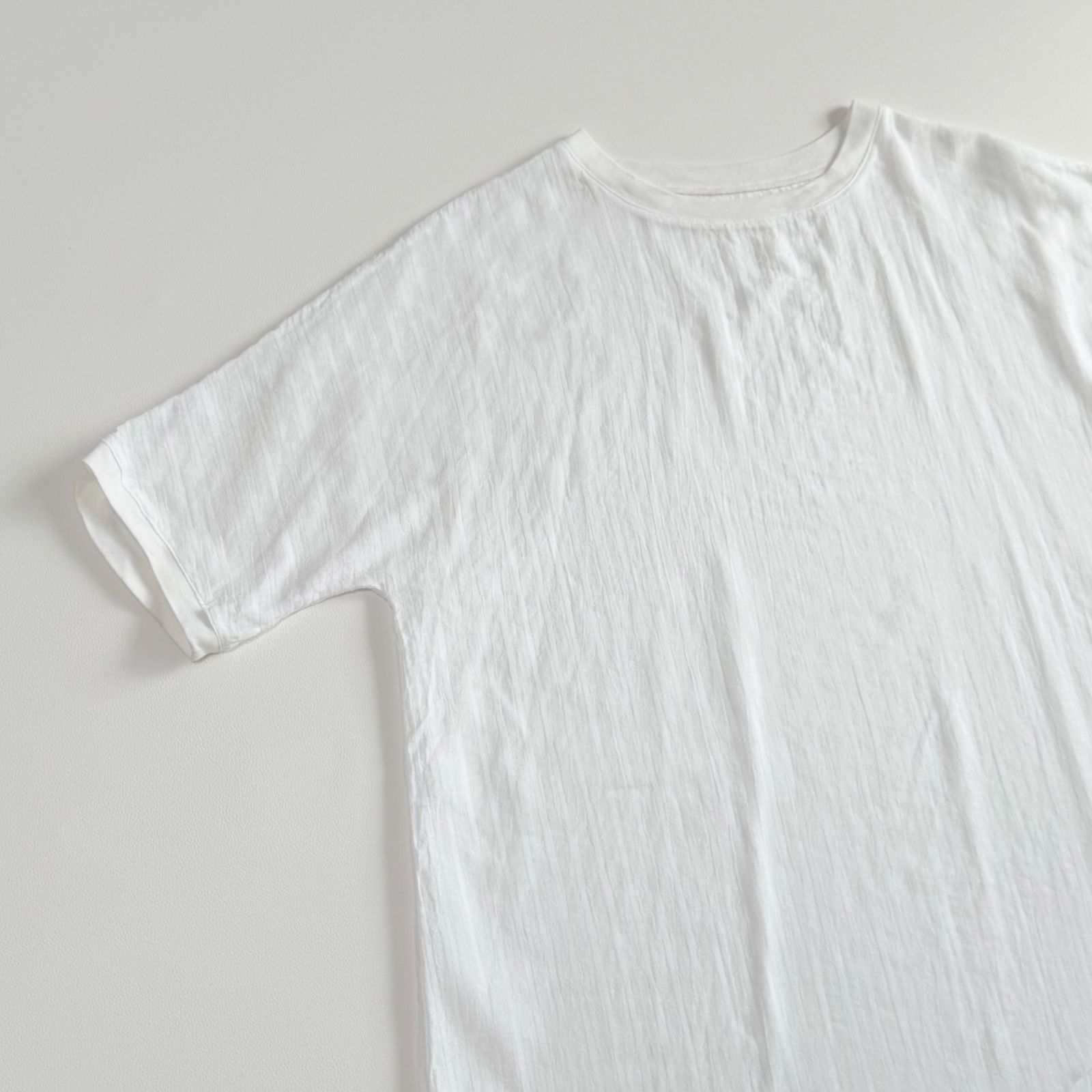 中川政七商店 コットンリネン Tシャツチュニック ワンピース 半袖 綿麻