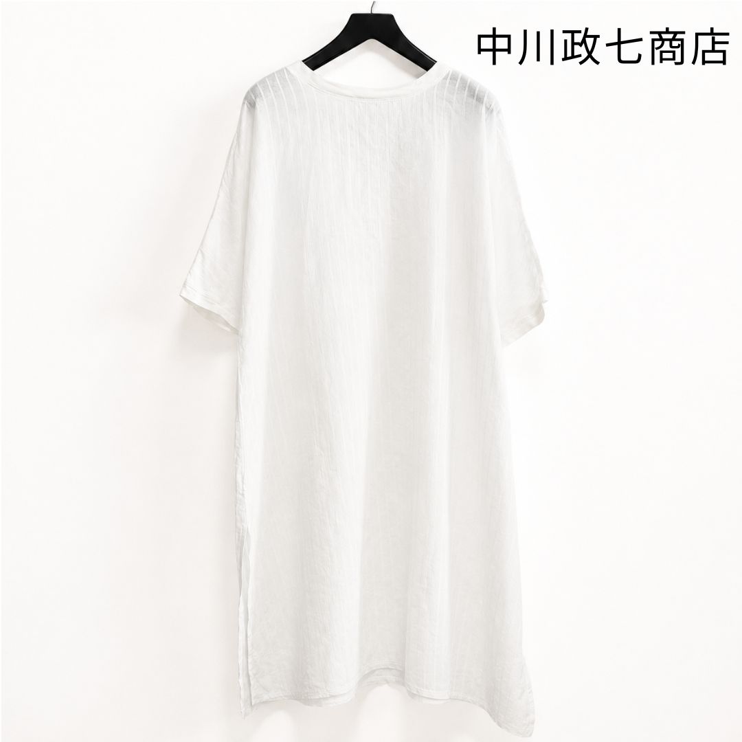 中川政七商店 コットンリネン Tシャツチュニック ワンピース 半袖 綿麻