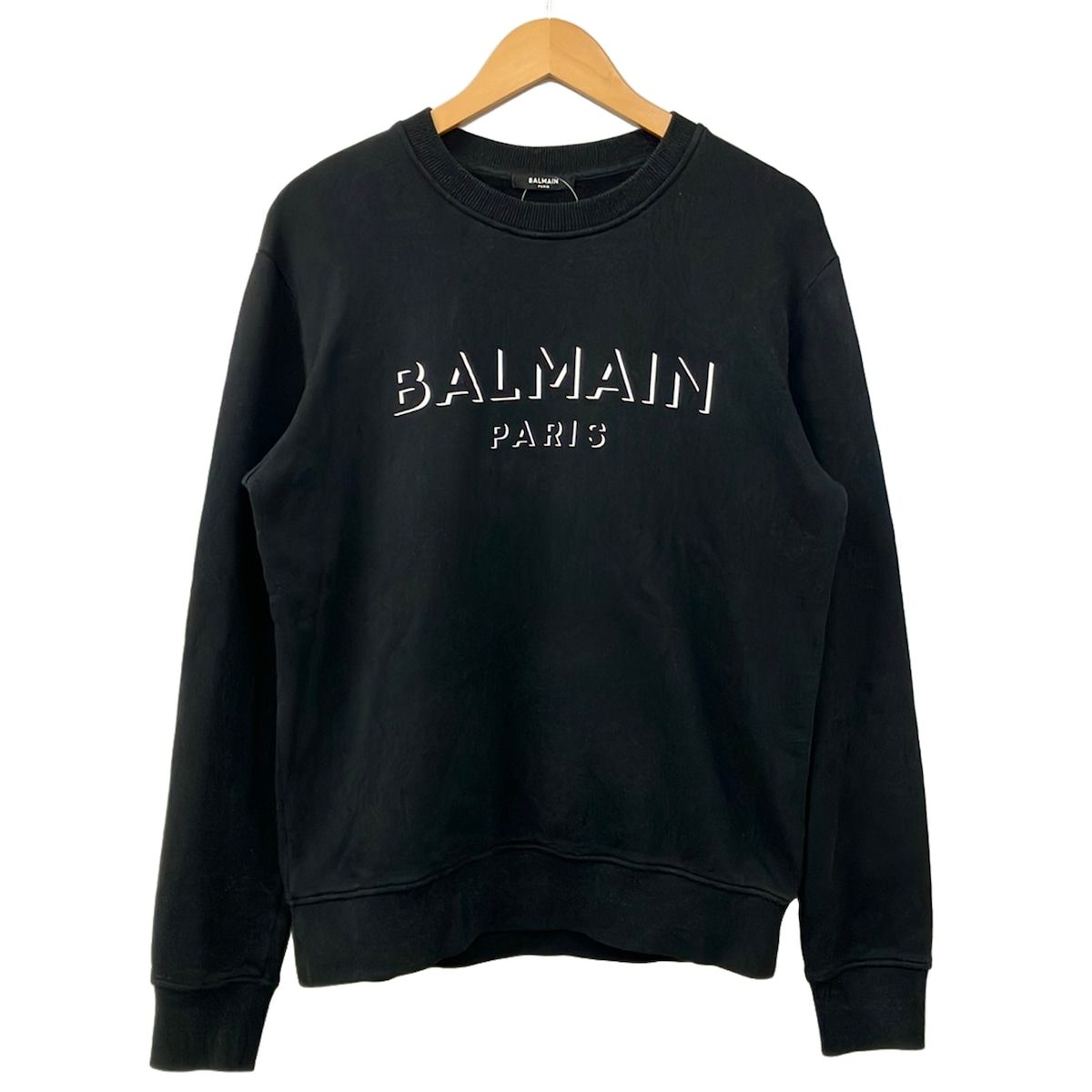 BALMAIN(バルマン) トレーナー サイズM メンズ - 黒×白 長袖 BALMAIN(バルマン) トレーナー サイズM メンズ - 黒×白 長袖 - メルカリ