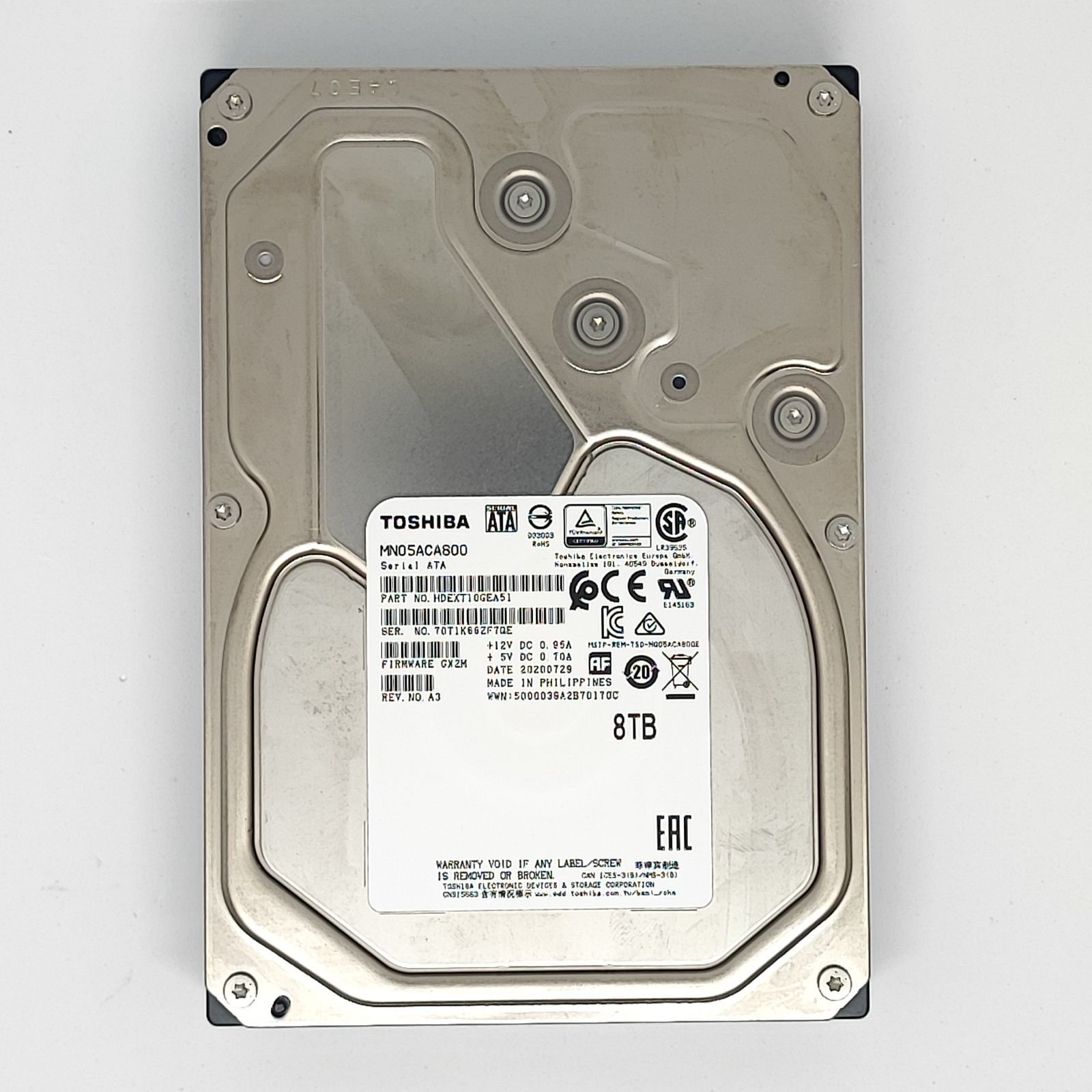 26071604 TOSHIBA HDD 8TB MN05ACA800 ハードディスク