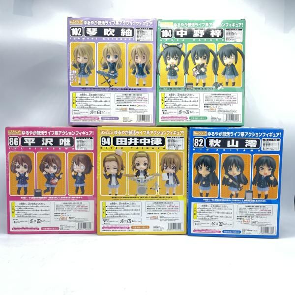 中古】ねんどろいど けいおん！5体まとめ 開封/ﾄﾞﾗﾑｽﾃｨｯｸ欠品 けいおん
