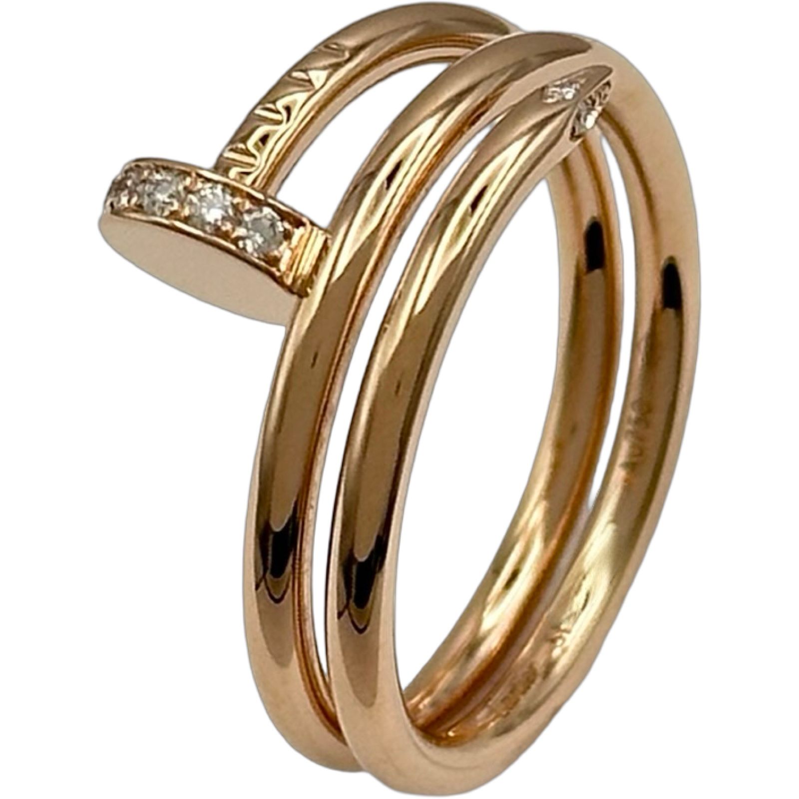 カルティエ Cartier ジュストアンクルダイヤリングダブル ピンク