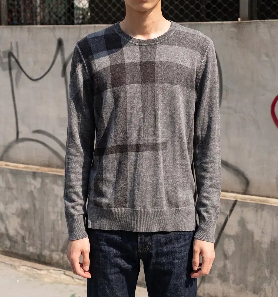 S/ BURBERRY バーバリー ノヴァチェック カシミア ブレンディング ニット