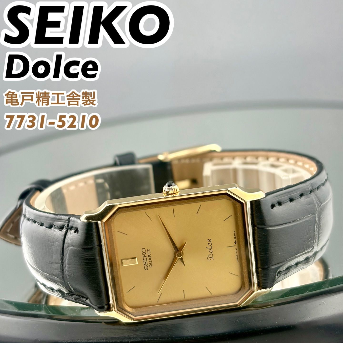 亀戸精工舎製] SEIKO DOLCE SGP30 金メッキ 7731-5210 メンズ腕時計