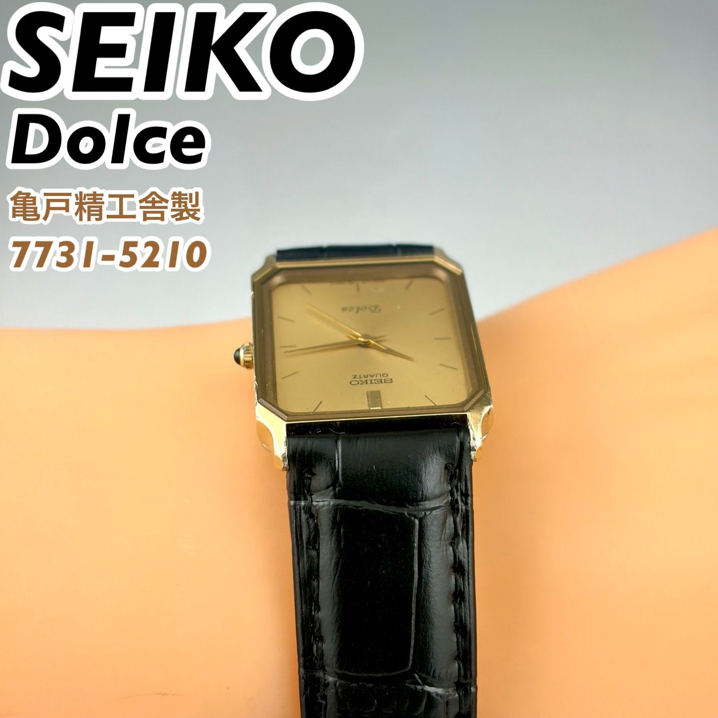 亀戸精工舎製] SEIKO DOLCE SGP30 金メッキ 7731-5210 メンズ腕時計