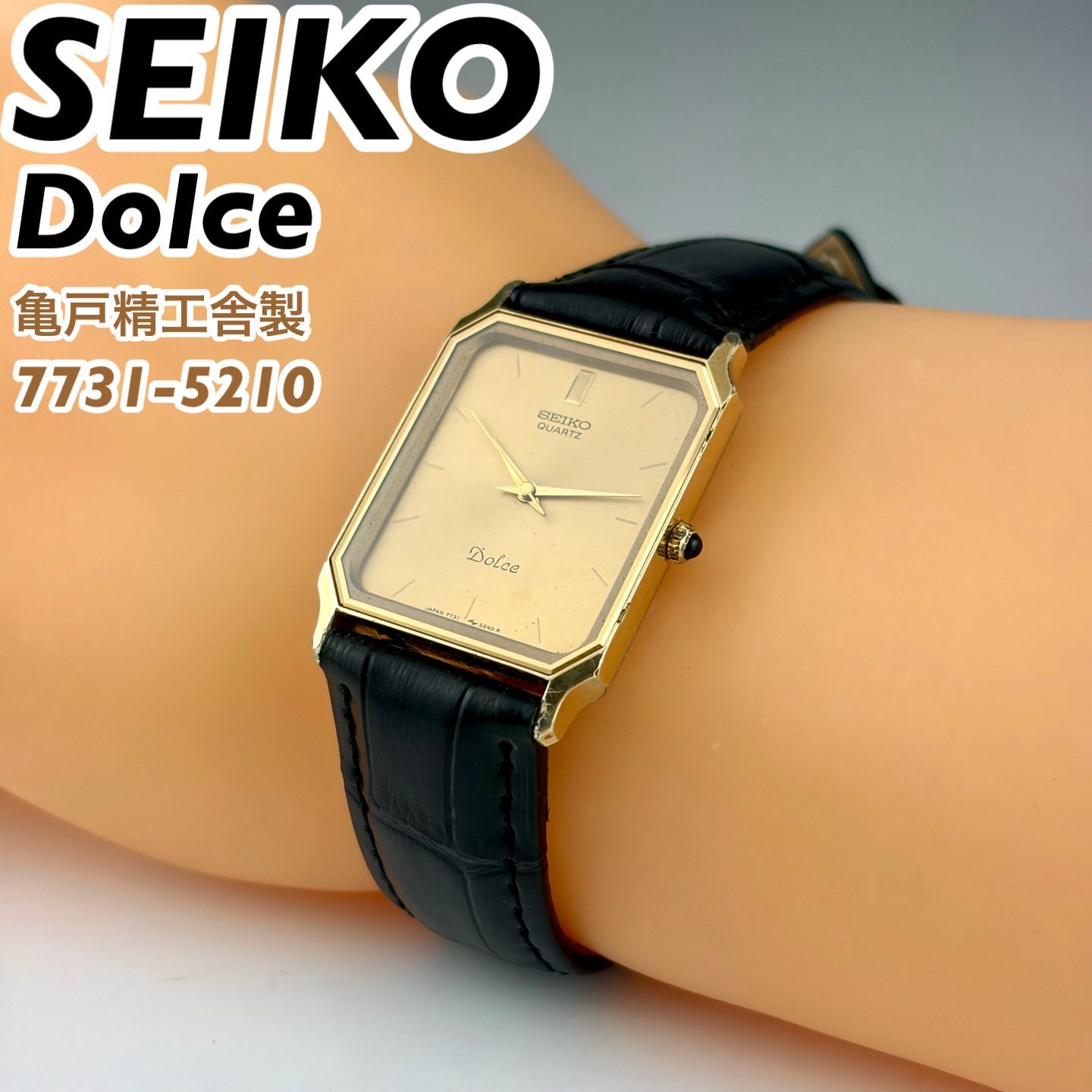 亀戸精工舎製] SEIKO DOLCE SGP30 金メッキ 7731-5210 メンズ腕時計