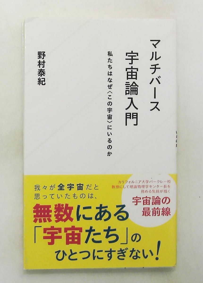 マルチバース宇宙論入門 私たちはなぜこの宇宙にいるのか 新書 野村 泰紀 星海社