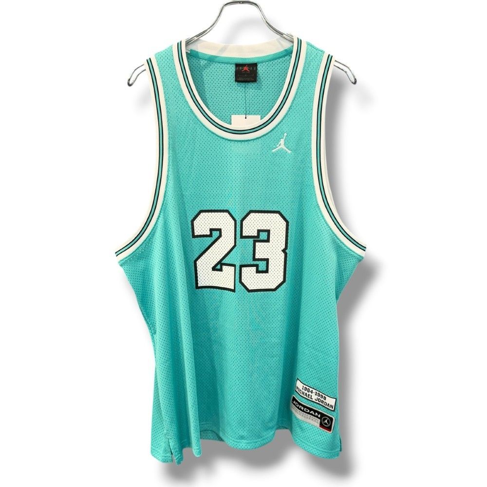 NIKE JORDAN BRAND M J ESS SUMMER JERSEY WASHED TEAL WHITE Lサイズ