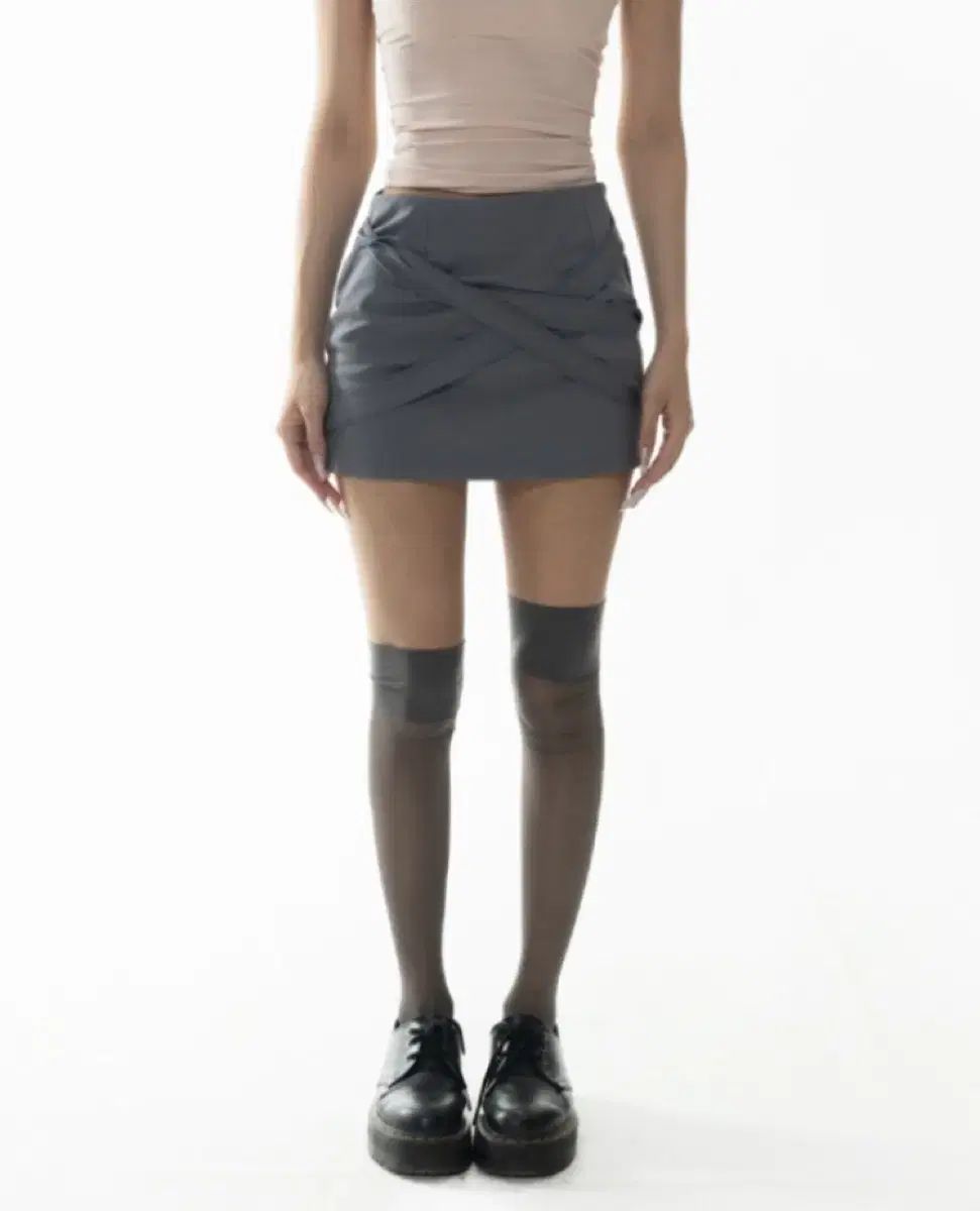 Oshigh bandage mini スカート grey オスハイ スカート