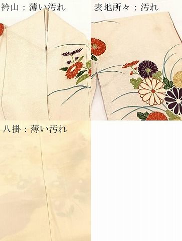 平和屋着物□訪問着 駒刺繍 菊花文 金彩 正絹 逸品 BAAX9100yc - メルカリ