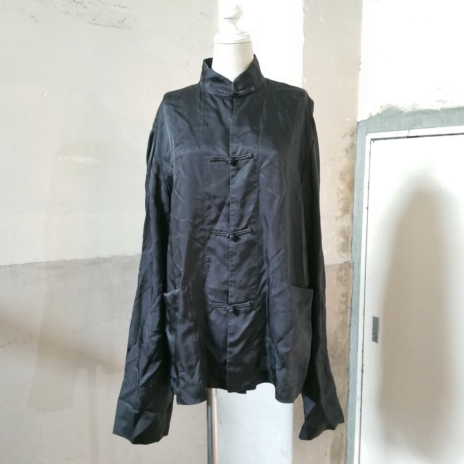 BLACKコムデギャルソン　刺繍ジャケット BLACK COMME des GARCONS 21ss スカ刺繍 チャイナジャケット L