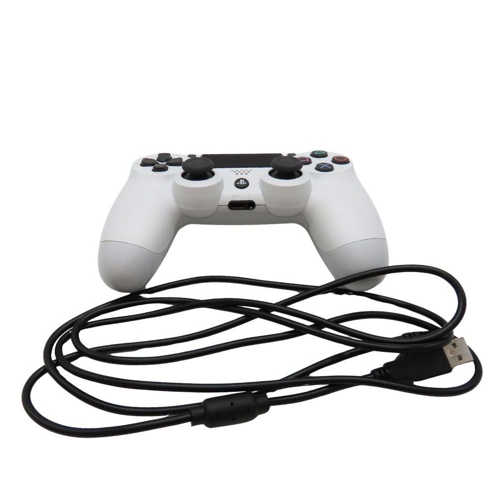 中古】PS4 コントローラー ホワイト デュアルショック4 CUH-ZCTJ