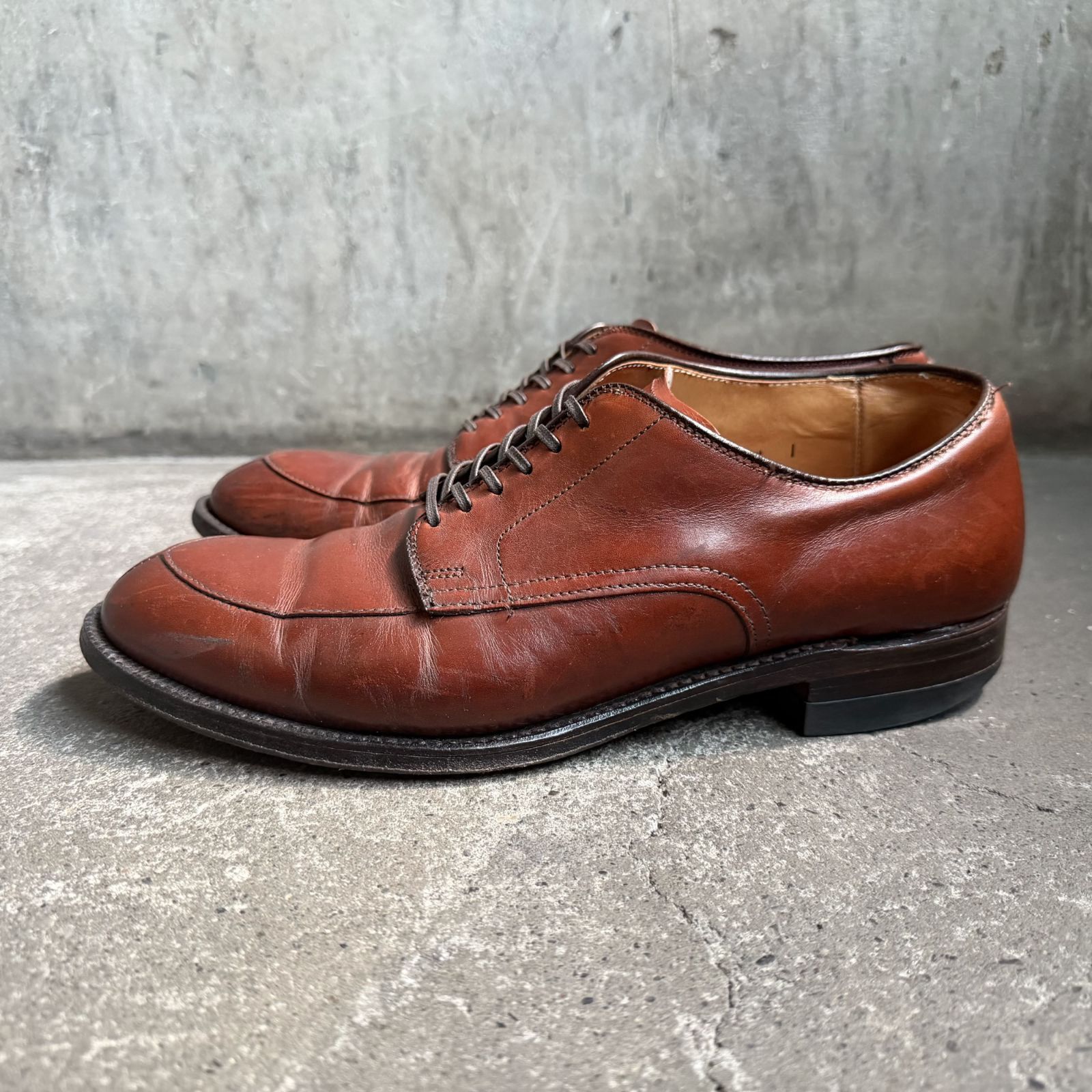 Alden 54401 Vチップ ドレスシューズ ブラウン 7B オールデン レザー