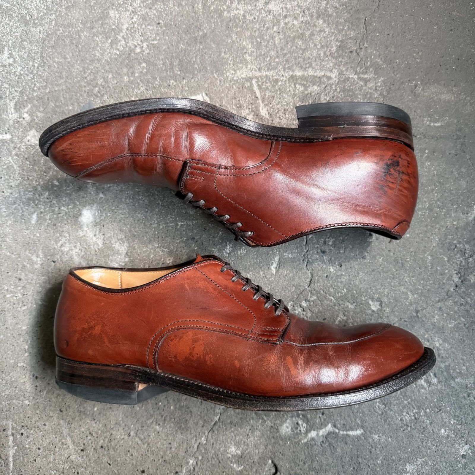 Alden 54401 Vチップ ドレスシューズ ブラウン 7B オールデン レザー