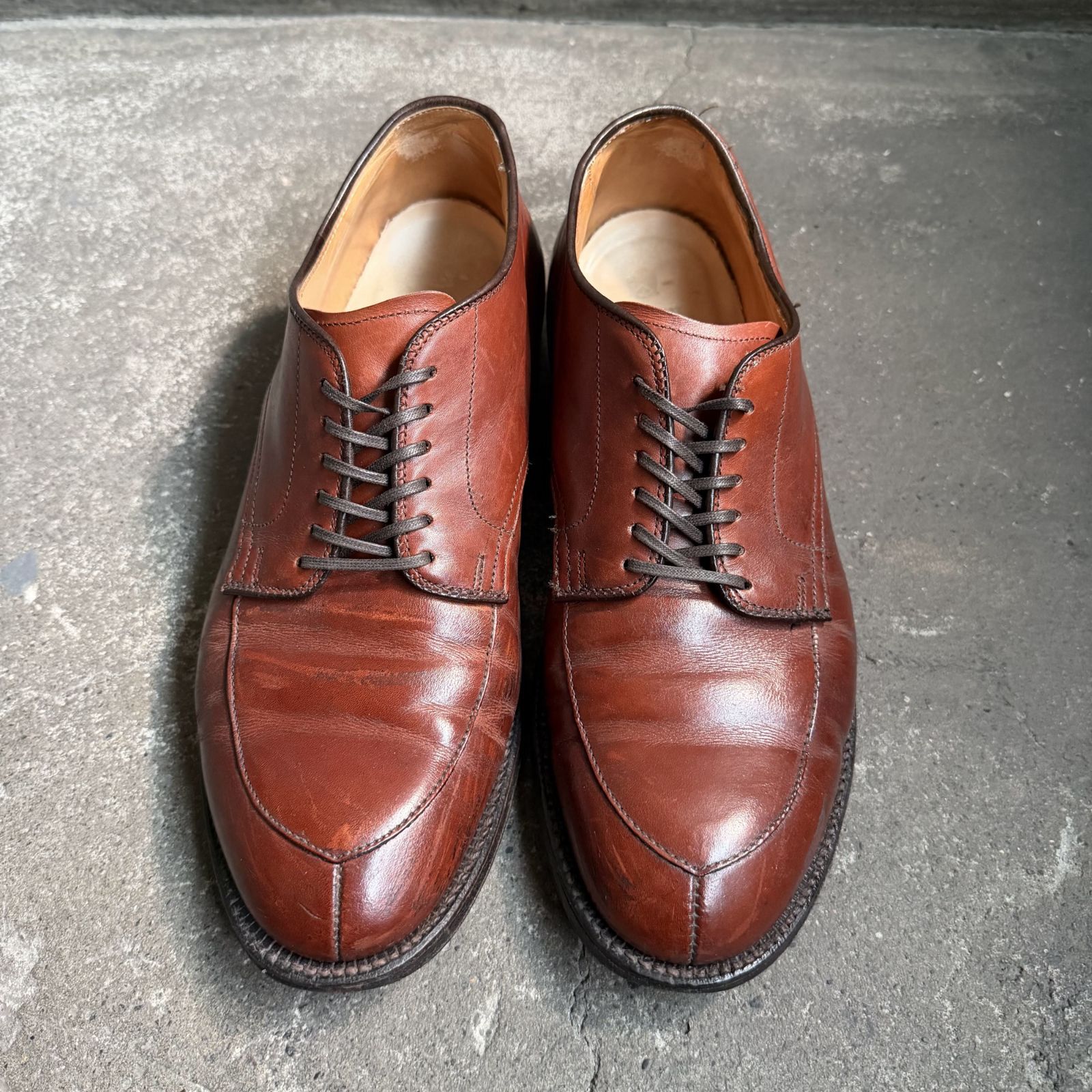 Alden 54401 Vチップ ドレスシューズ ブラウン 7B オールデン レザー
