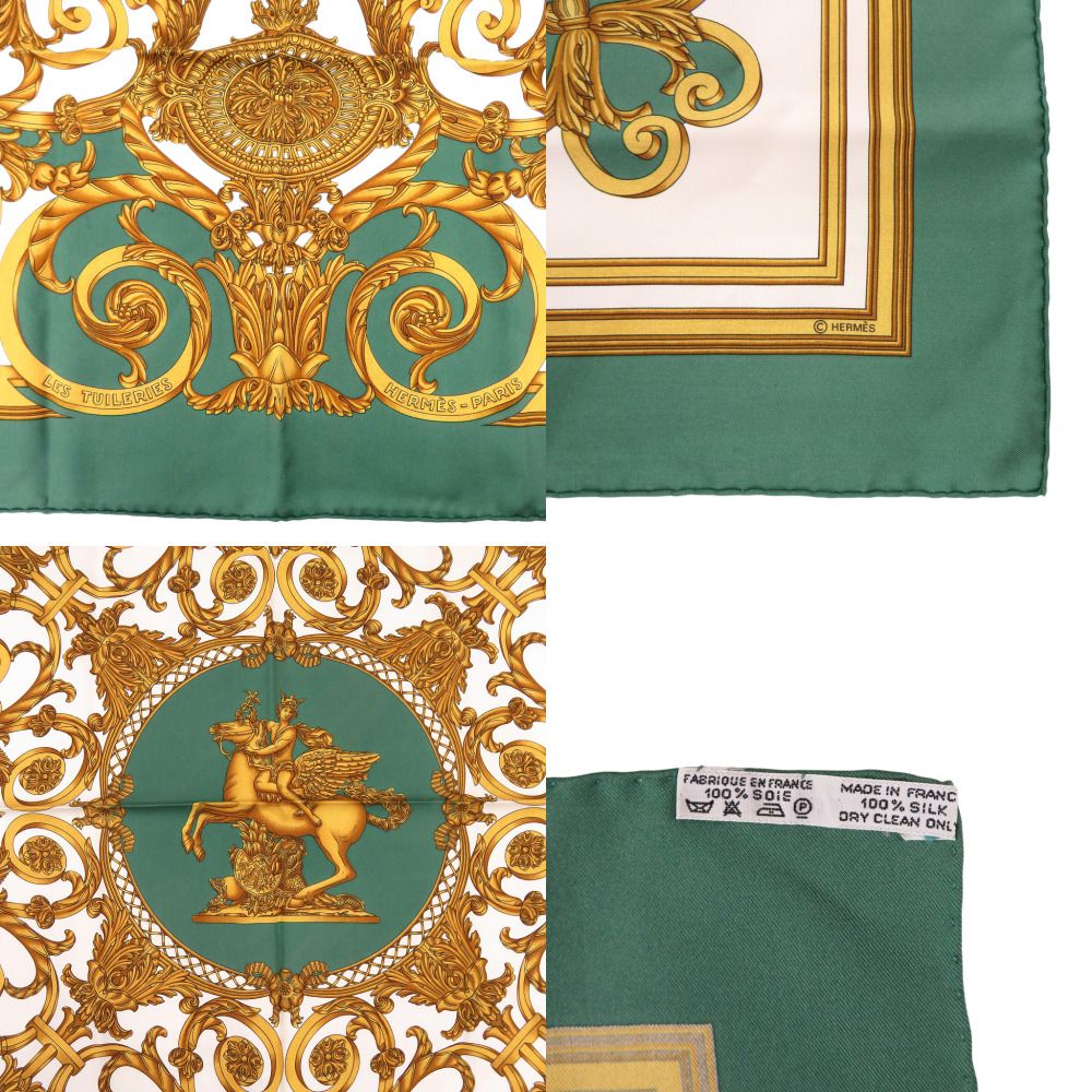新品同様 エルメス カレ90LES TUILERIES チュイルリー公園 シルク