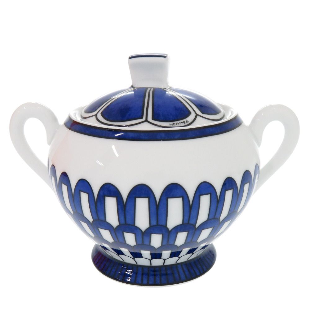 未使用品 エルメス Bleus d'Ailleurs ブルー ダイユール 磁器 ホワイト ブルー シュガーボウル 白 青 0318 HERMES 28,490円