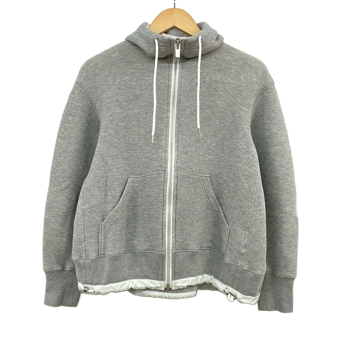 Sacai(サカイ) パーカー サイズ1 S レディース美品 - 17-03383 グレー