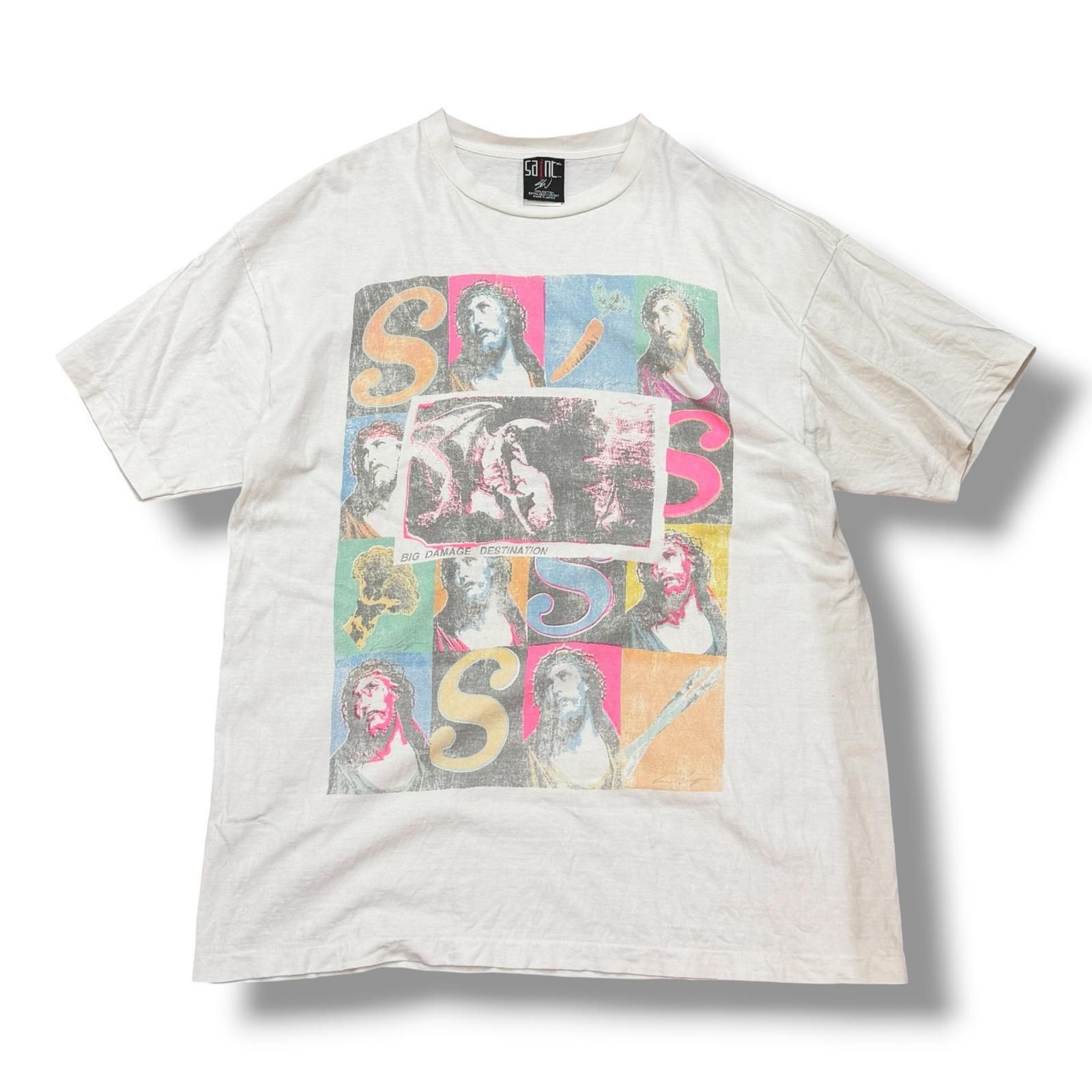 SAINT MICHAEL SW_SS TEE/VEGES ショーンウェザースプーン ヴェガスTシャツ セントマイケル SM-YS8-0000-C15 ホワイト XL （20021M）