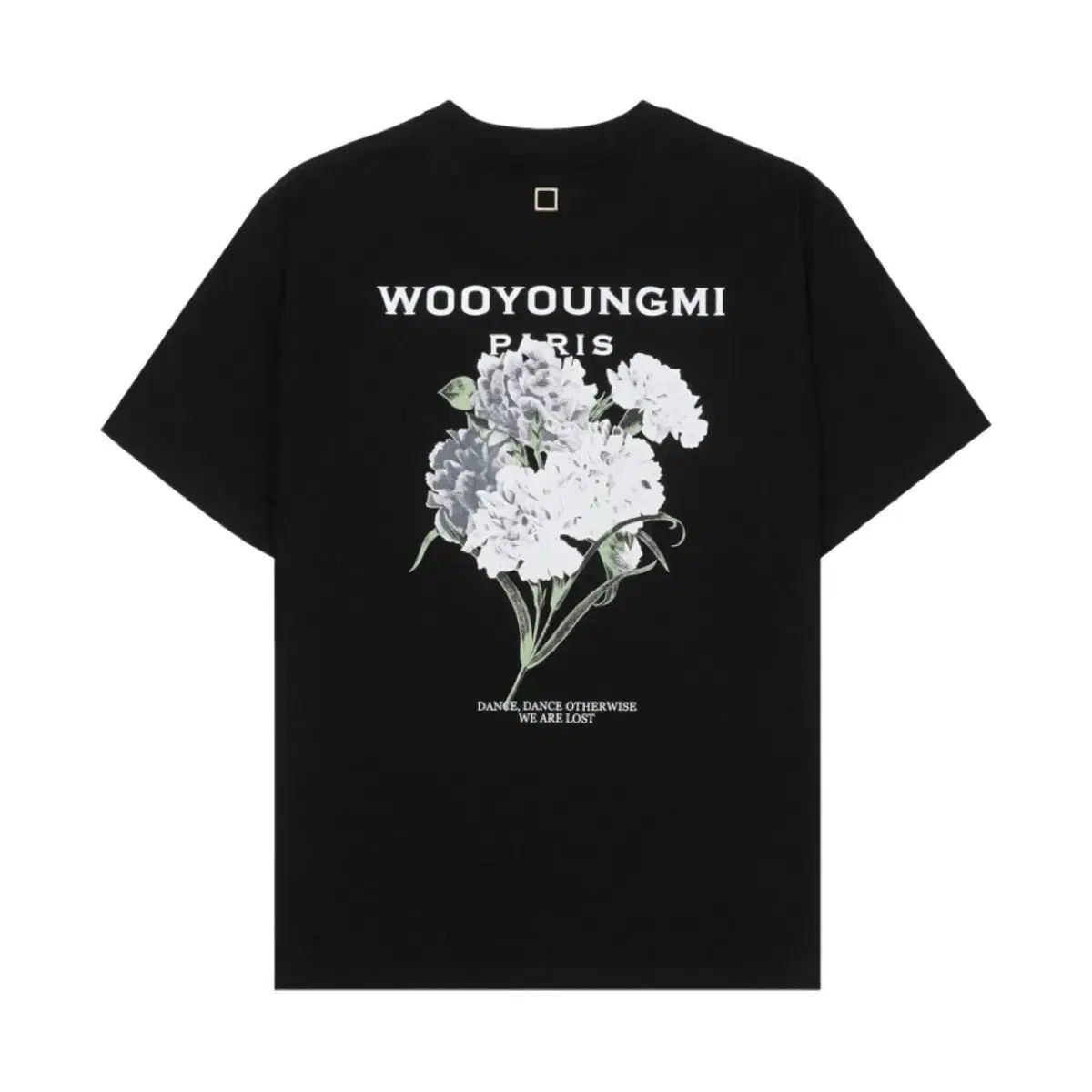 WOOYOUNGMI ウーヨンミ フラワー プリンティング 半袖Tシャツ ブラック 21ss