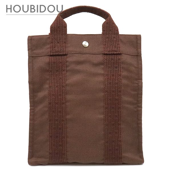 エルメス HERMES リュック・デイパック エールライン アド PM キャンバス ショコラ シルバー金具 鍵・カデナ欠品 【中古】