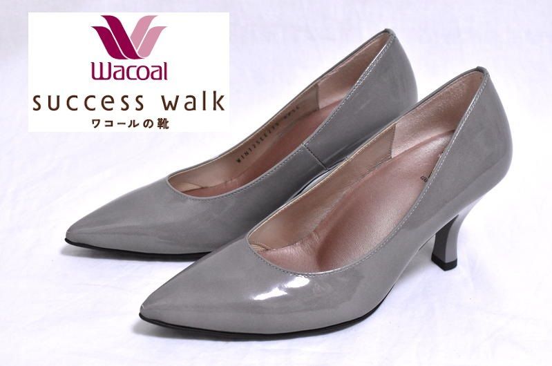 新品 SUCCESS WALK サクセスウォーク パンプス 23.5cm D WIN125 GY