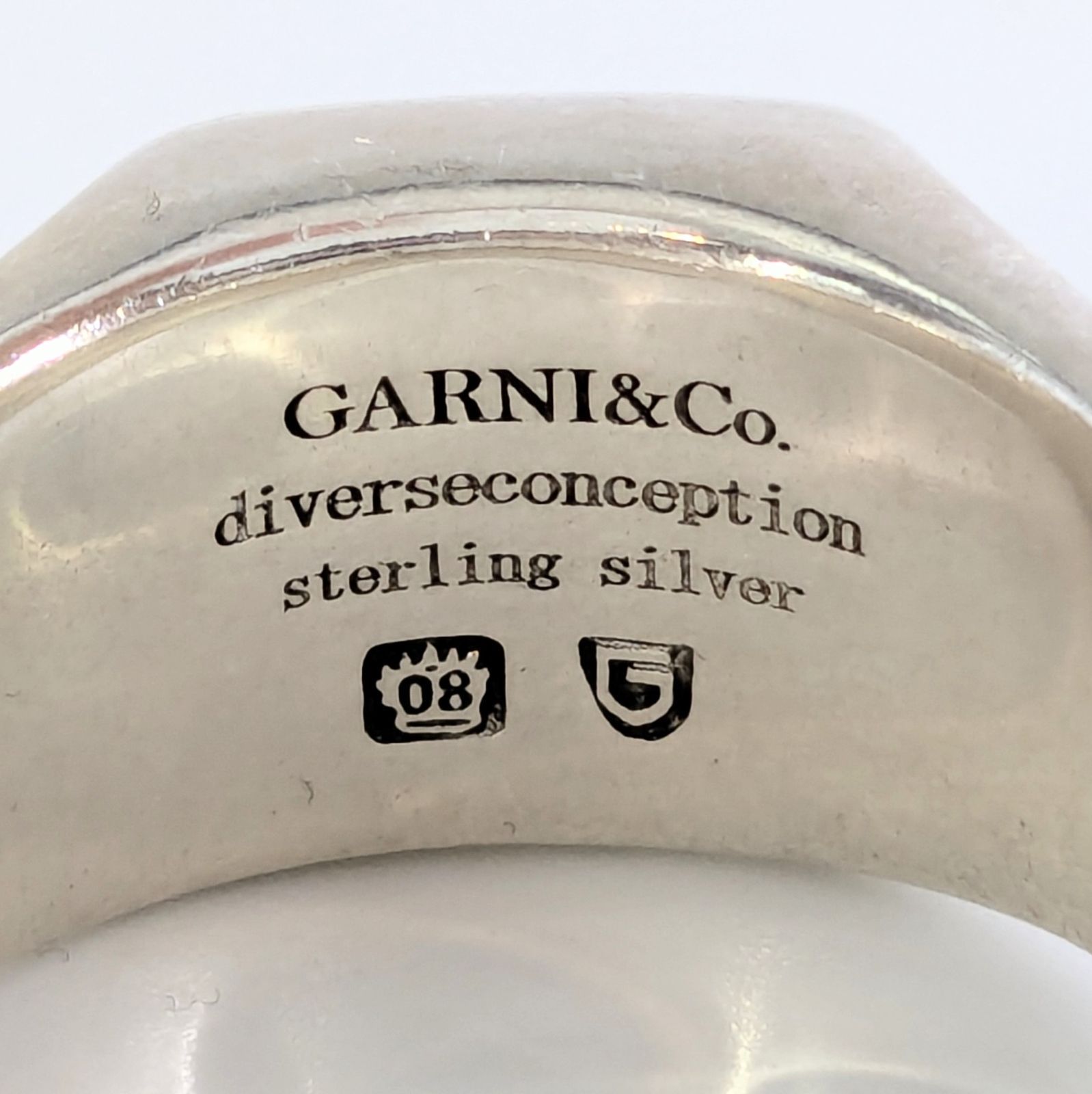 GARNI ガルニ スクエアオニキスリング 925 メンズアクセサリー20.5号